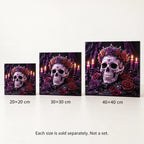 Gothic Rose Skull Pearl Diamond Painting size