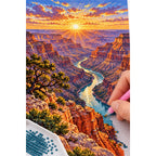 Grand Canyon Sunrise River diamond placement process