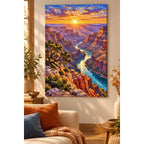 Grand Canyon Sunrise River home decor scene