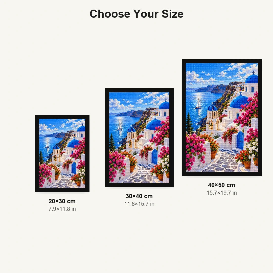 Greek Island Flower Stairway size comparison