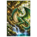 Green Dragon Ancient Tree original artwork on white