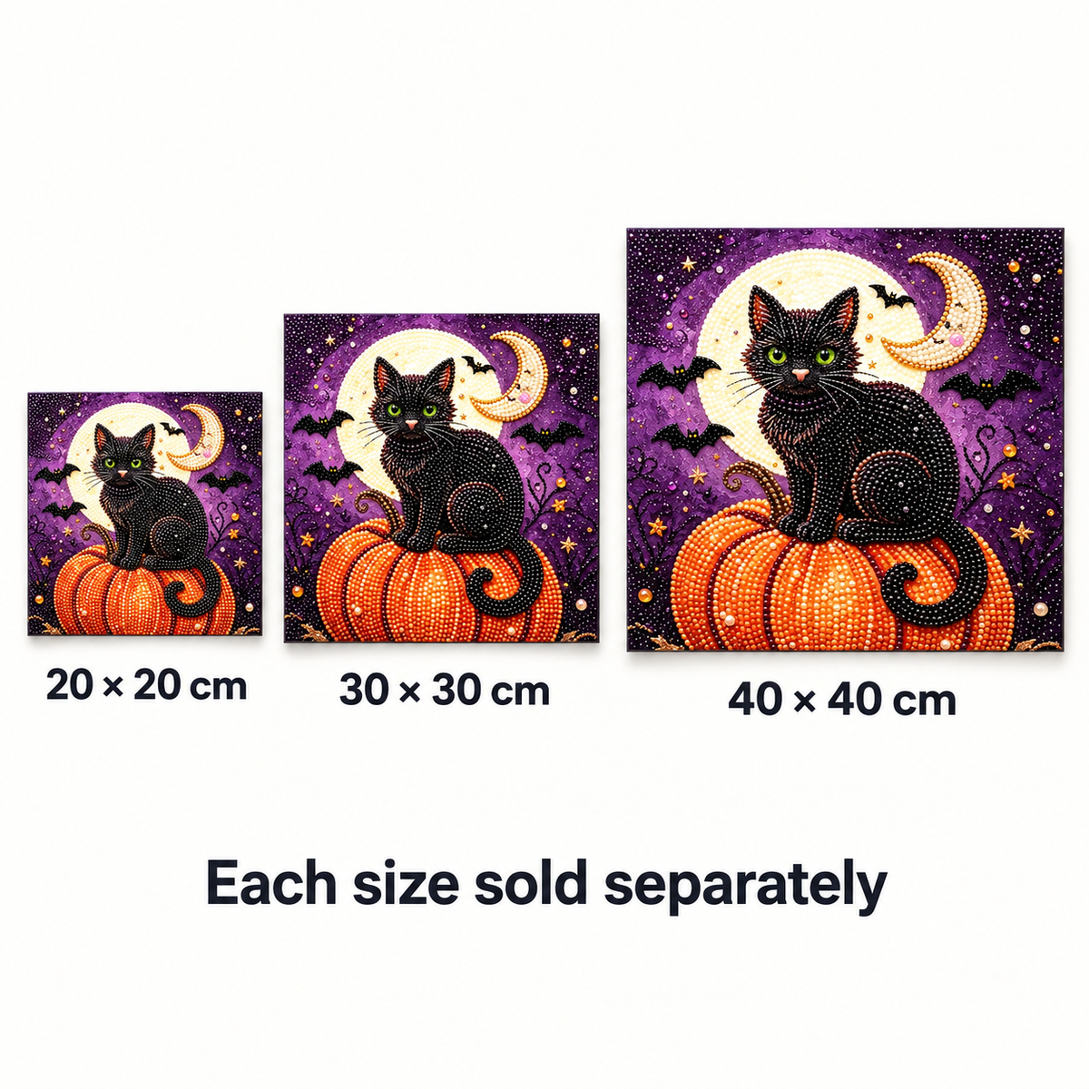 Halloween Black Cat Pumpkin Pearl Diamond Painting room
