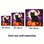 Halloween Black Cat Pumpkin Pearl Diamond Painting room