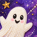 Halloween Ghosts and Pumpkins Pearl Diamond Painting detail