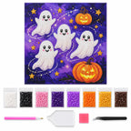 Halloween Ghosts and Pumpkins Pearl Diamond Painting kit