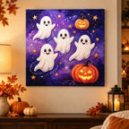 Halloween Ghosts and Pumpkins Pearl Diamond Painting room