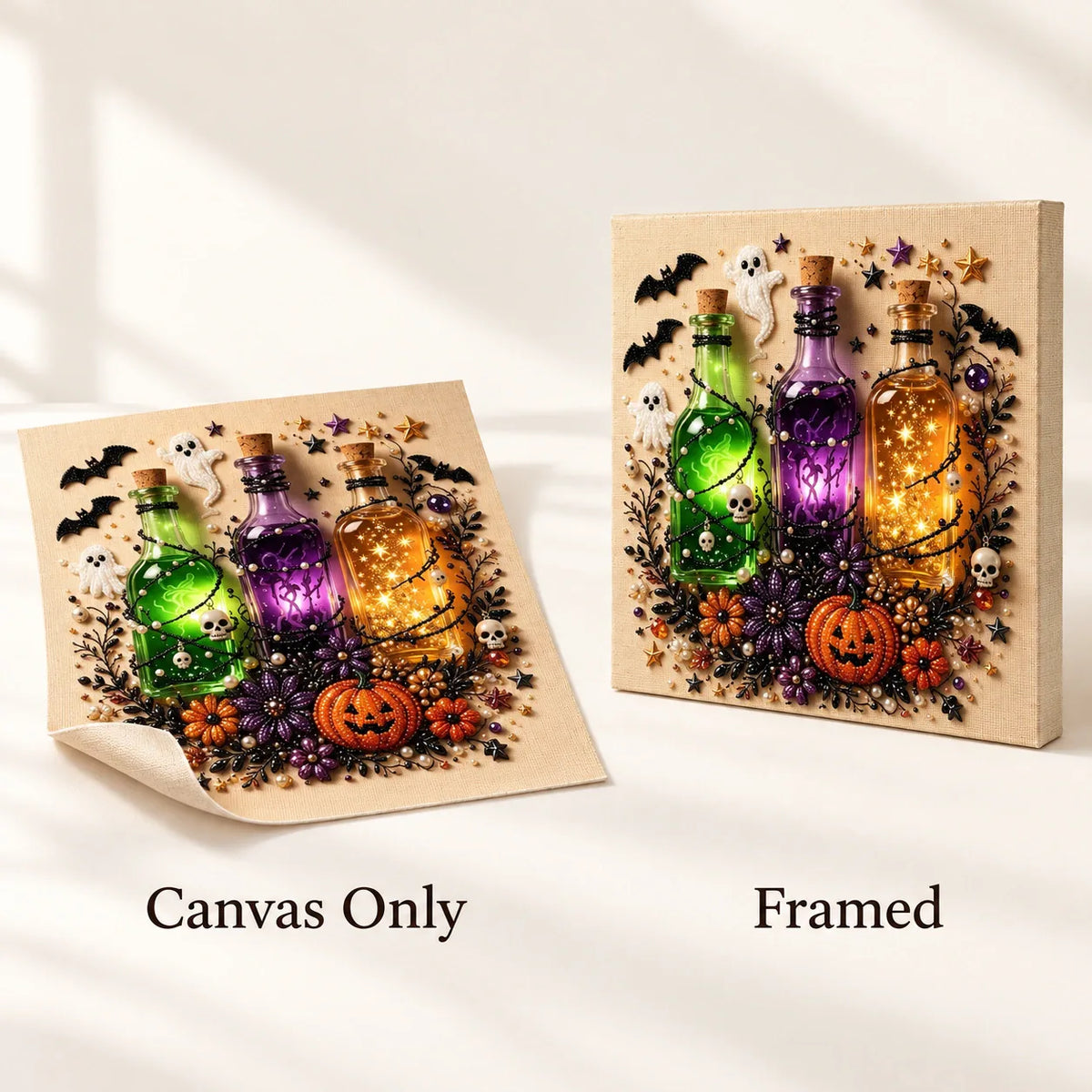 Halloween Potion Bottles Pearl Diamond Painting Kit style image