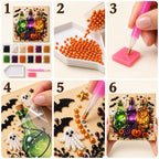 Halloween Potion Bottles Pearl Diamond Painting Kit tutorial image