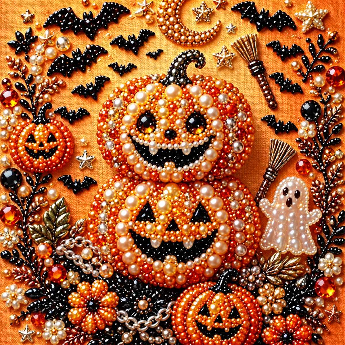 Halloween Pumpkin Stack — detail image