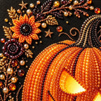 Harvest Moon Jack-o-Lantern Pearl Diamond Painting Kit detail image