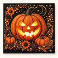 Harvest Moon Jack-o-Lantern Pearl Diamond Painting Kit hero image
