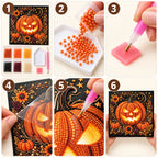 Harvest Moon Jack-o-Lantern Pearl Diamond Painting Kit tutorial image