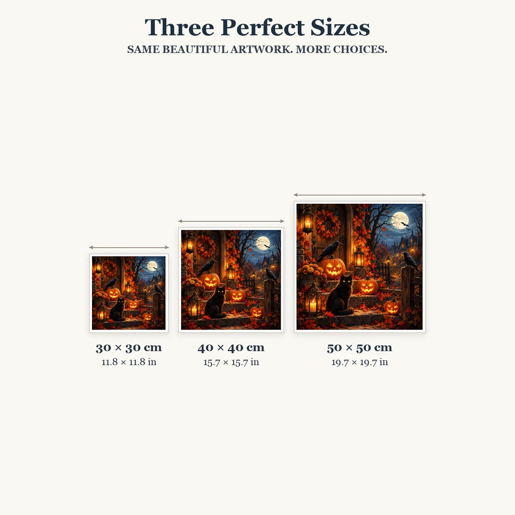 Size guide for Harvest Night Guardians Diamond Painting Kit