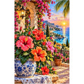 Hibiscus Tropical Veranda — original artwork on a clean white background