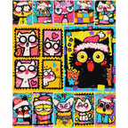 Finished diamond painting for Holiday Cat Parade Diamond Painting Kit