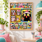 Home decor scene for Holiday Cat Parade Diamond Painting Kit