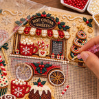 Hot Cocoa & Sweets Pearl Diamond Painting Kit process image