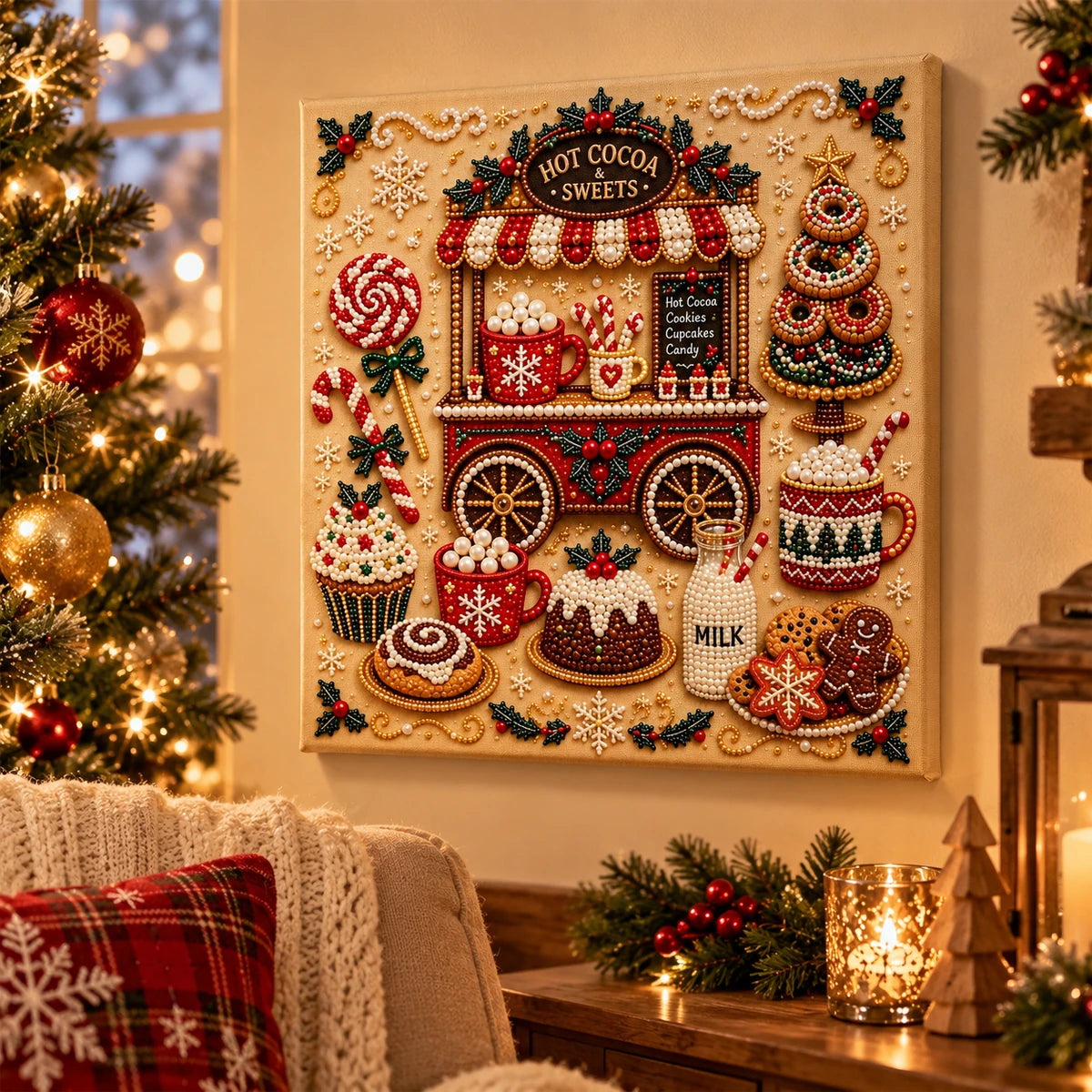 Hot Cocoa & Sweets Pearl Diamond Painting Kit room image