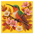 Hummingbird among cherry blossoms pearl painting kit — hero image