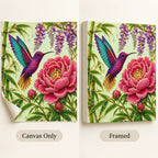 Hummingbird Peony Wisteria Pearl Diamond Painting Kit – style image