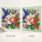 Hummingbirds Magnolia Orchids Pearl Diamond Painting Kit – style image