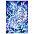Ice Unicorn Aurora Palace original artwork on white