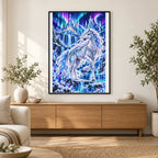 Ice Unicorn Aurora Palace finished artwork in home décor