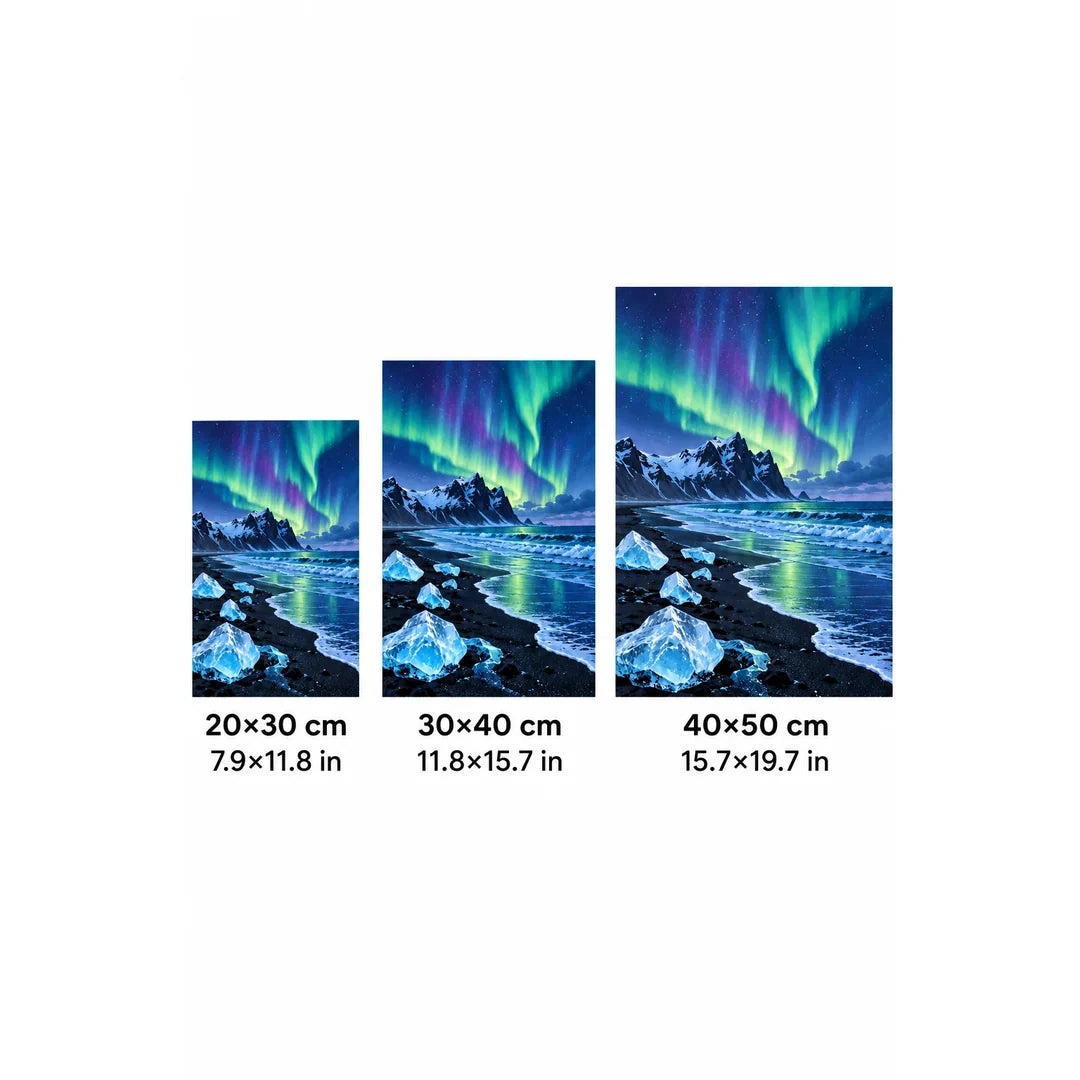 Iceland Aurora Black Beach size guide
