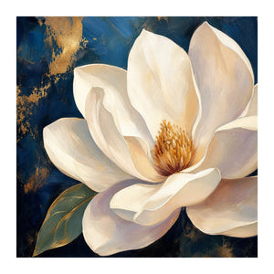 Ivory Blossom On Midnight Diamond Painting Kit