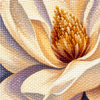 Close-up diamond drill detail of Ivory Blossom On Midnight