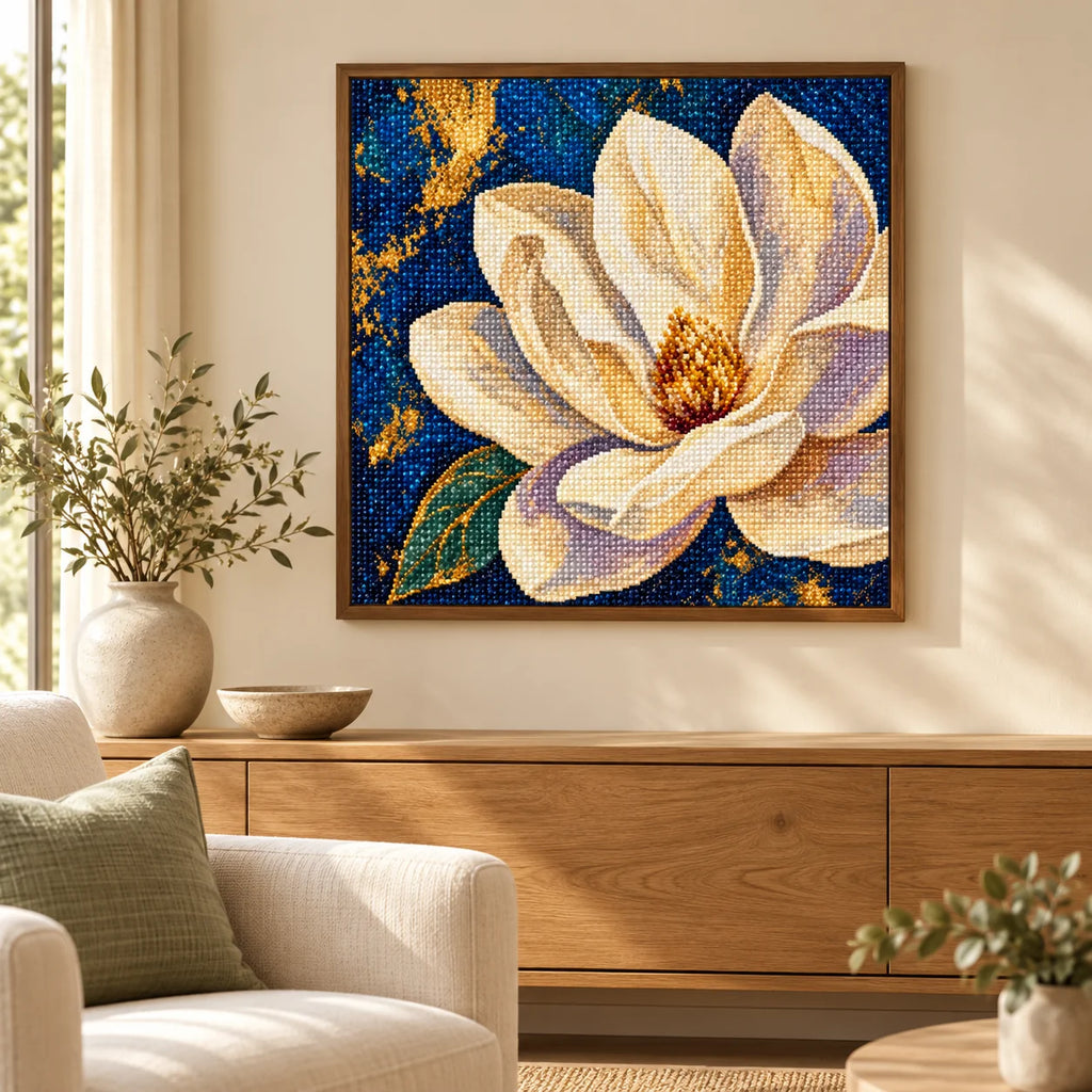 Home decor scene featuring Ivory Blossom On Midnight