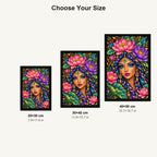 Jeweled Lotus Queen Diamond Painting Kit — Size guide