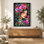 Jeweled Orchid Beauty Diamond Painting Kit — Home decor scene