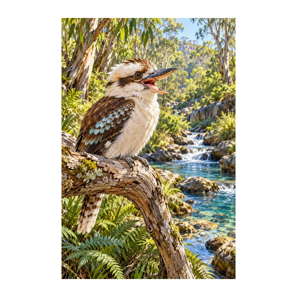 Original Kookaburra Creek artwork on a white background.