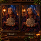 Framed and no-frame comparison for the labyrinth elder oracle design