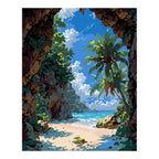 Original artwork for Lagoon Through The Arch Diamond Painting Kit