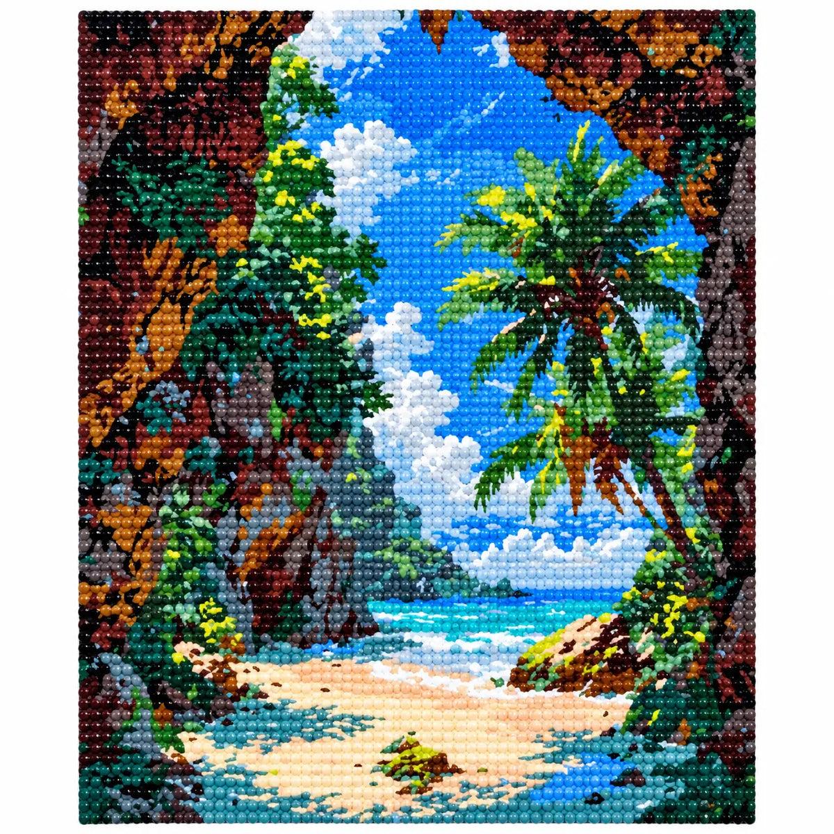 Finished diamond painting for Lagoon Through The Arch Diamond Painting Kit