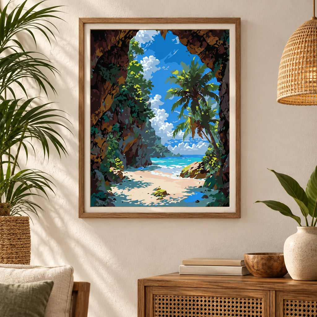 Home decor scene for Lagoon Through The Arch Diamond Painting Kit