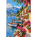 Lake Como Flower Harbor diamond and canvas detail