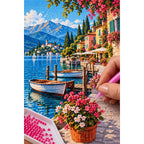 Lake Como Flower Harbor diamond placement process