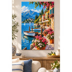 Lake Como Flower Harbor home decor scene