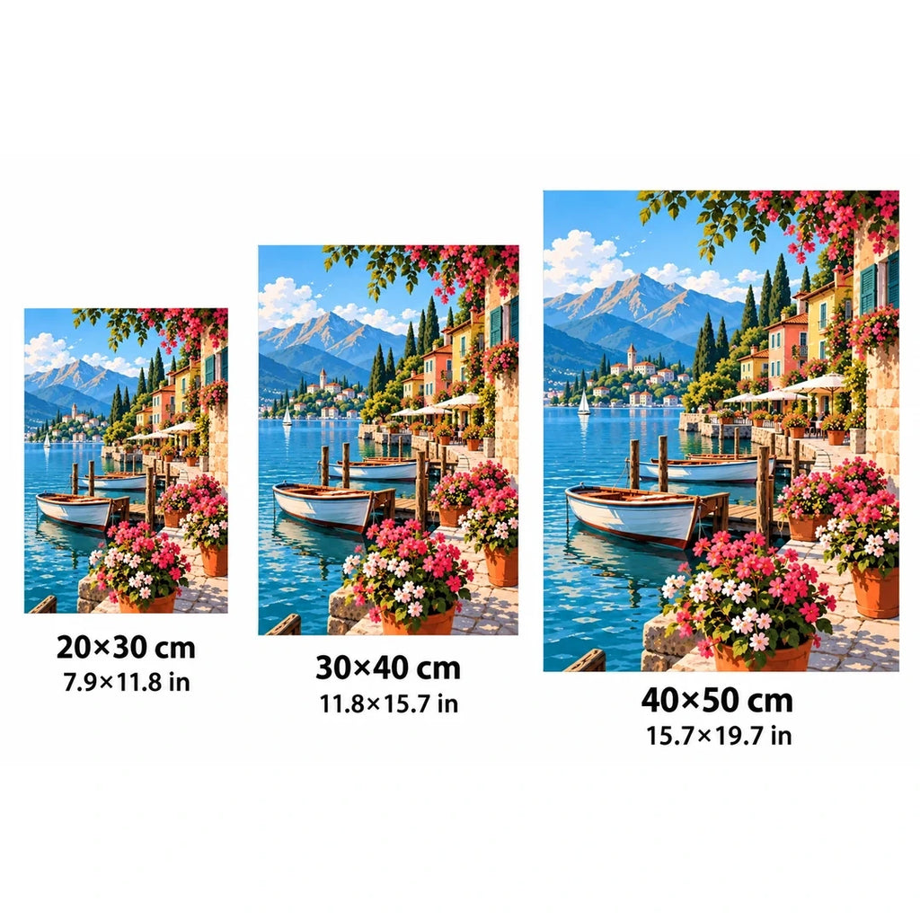 Lake Como Flower Harbor size guide