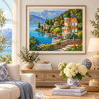 Lake Como Villa Diamond Painting Kit diamond painting home decor scene