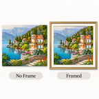Lake Como Villa Diamond Painting Kit diamond painting No Frame and Framed options