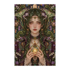 Finished white-background diamond painting of Lantern Moth Alchemist