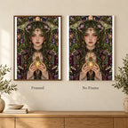 Framed and no-frame options for the Lantern Moth Alchemist diamond painting
