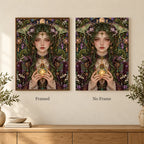 Framed and no-frame options for the Lantern Moth Alchemist diamond painting