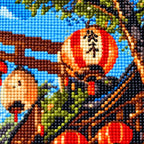 Close-up diamond drill detail of Lanterns Along The Stream