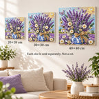 Lavender Daisy Vase Pearl Diamond Painting Kit – size image