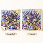 Lavender Daisy Vase Pearl Diamond Painting Kit – style image
